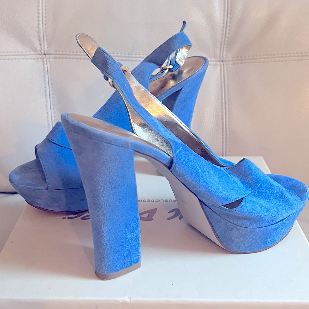 Light blue heels.